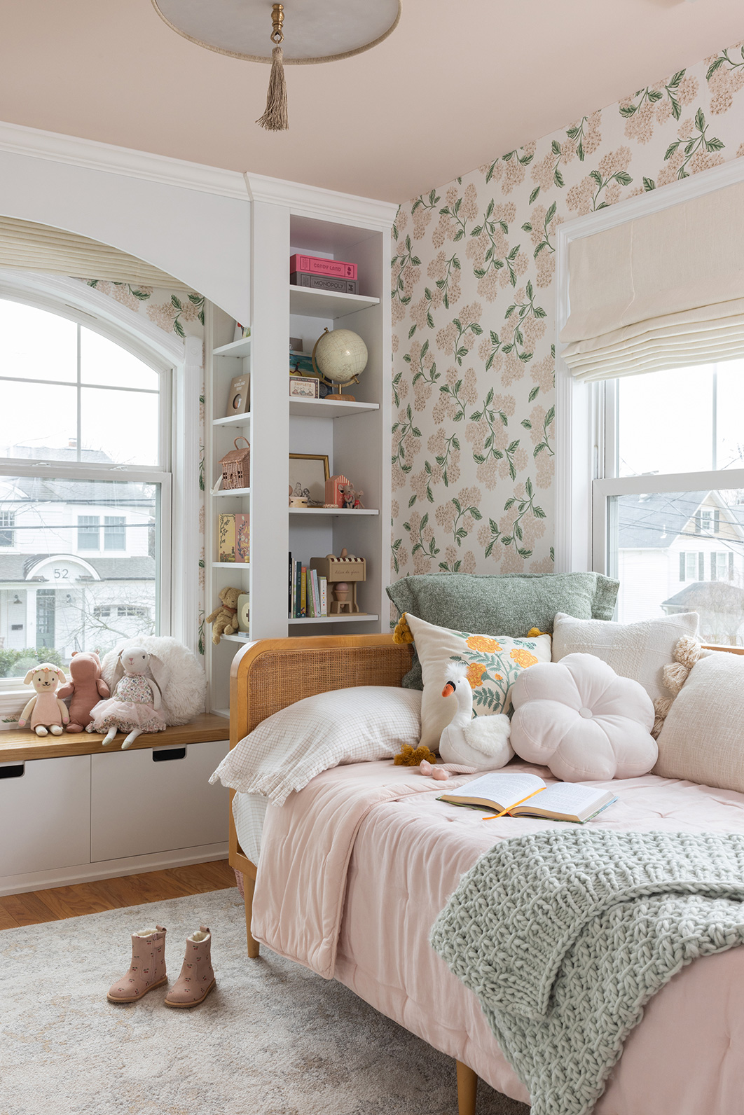 Playful garden inspired girls bedroom