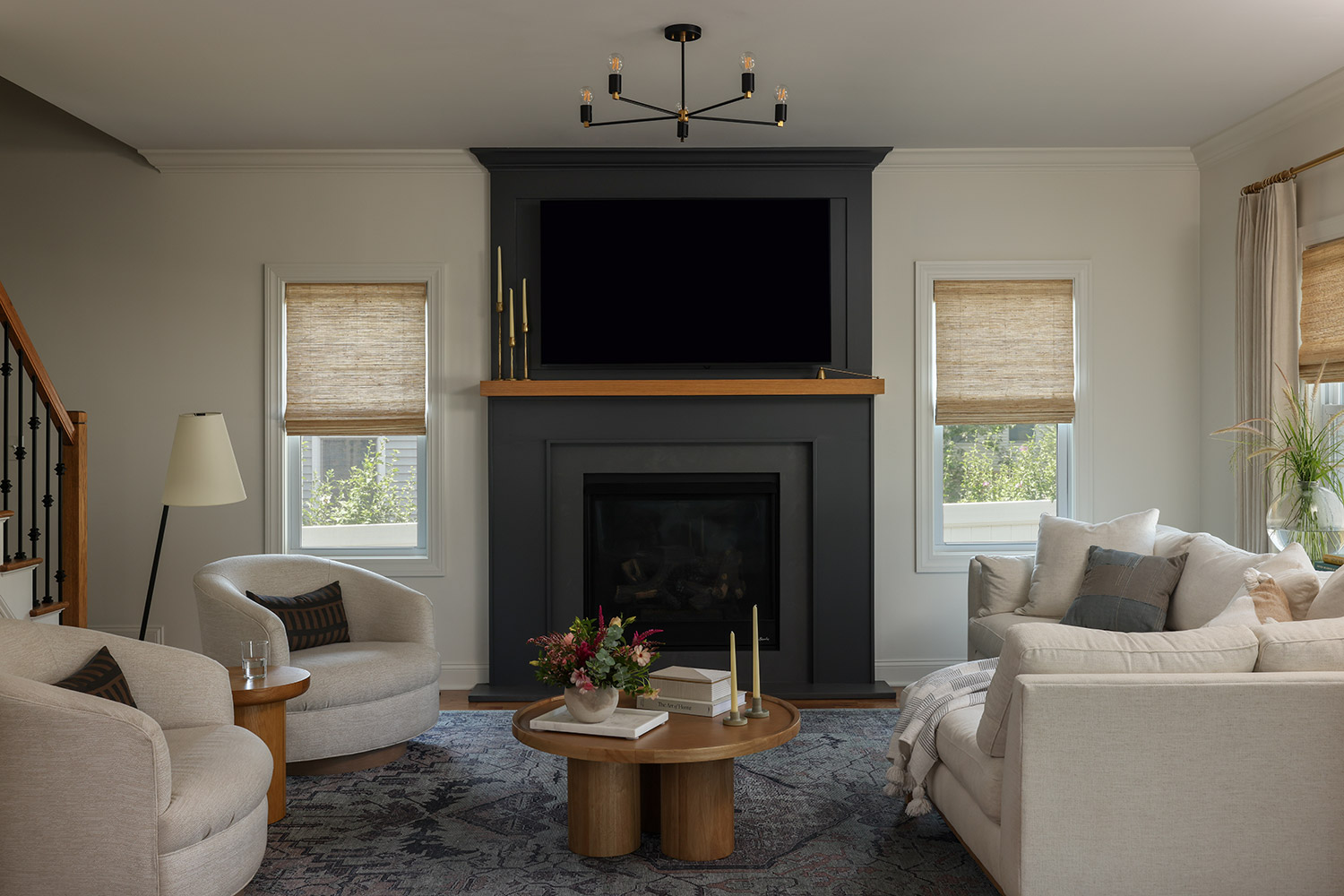 Vibrant Suburban Chic Family Room